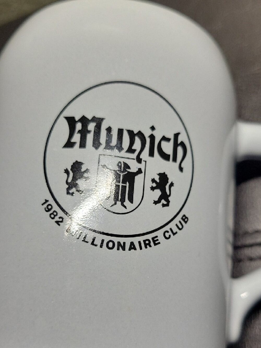 Munich Gray 1982 Millionaire Club Ceramic Mug